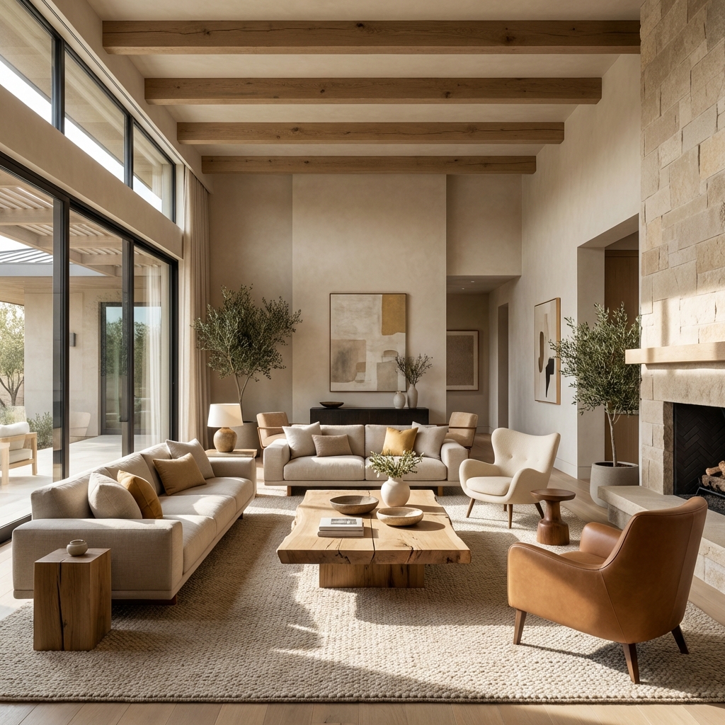 Salón de lujo moderno y espacioso, inversión inmobiliaria